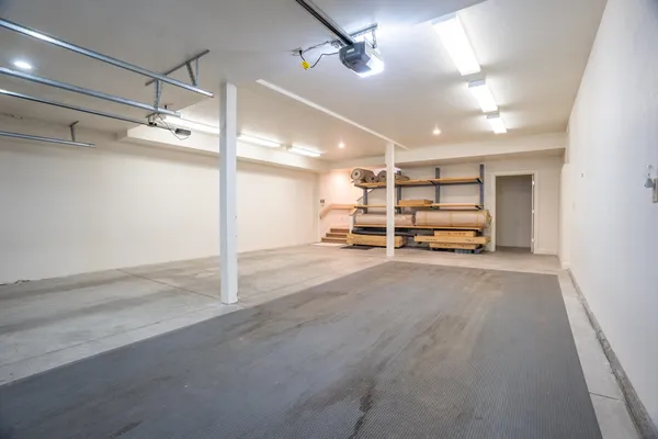 a view of a room with storage