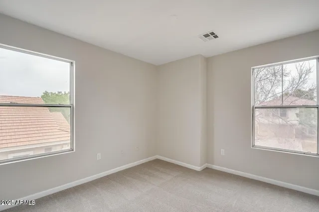 an empty room with a window