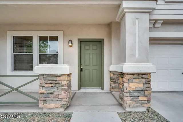 a view of front door of house