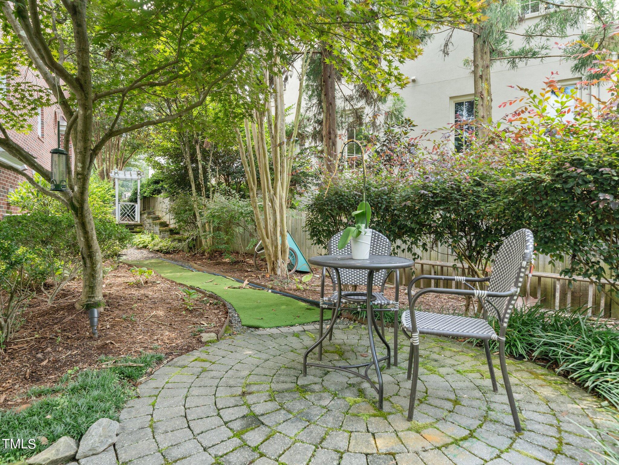 2512 Lewiswood Lane Raleigh, NC 27608 - Photo 35 of 41 a view of a chairs and table in backyard