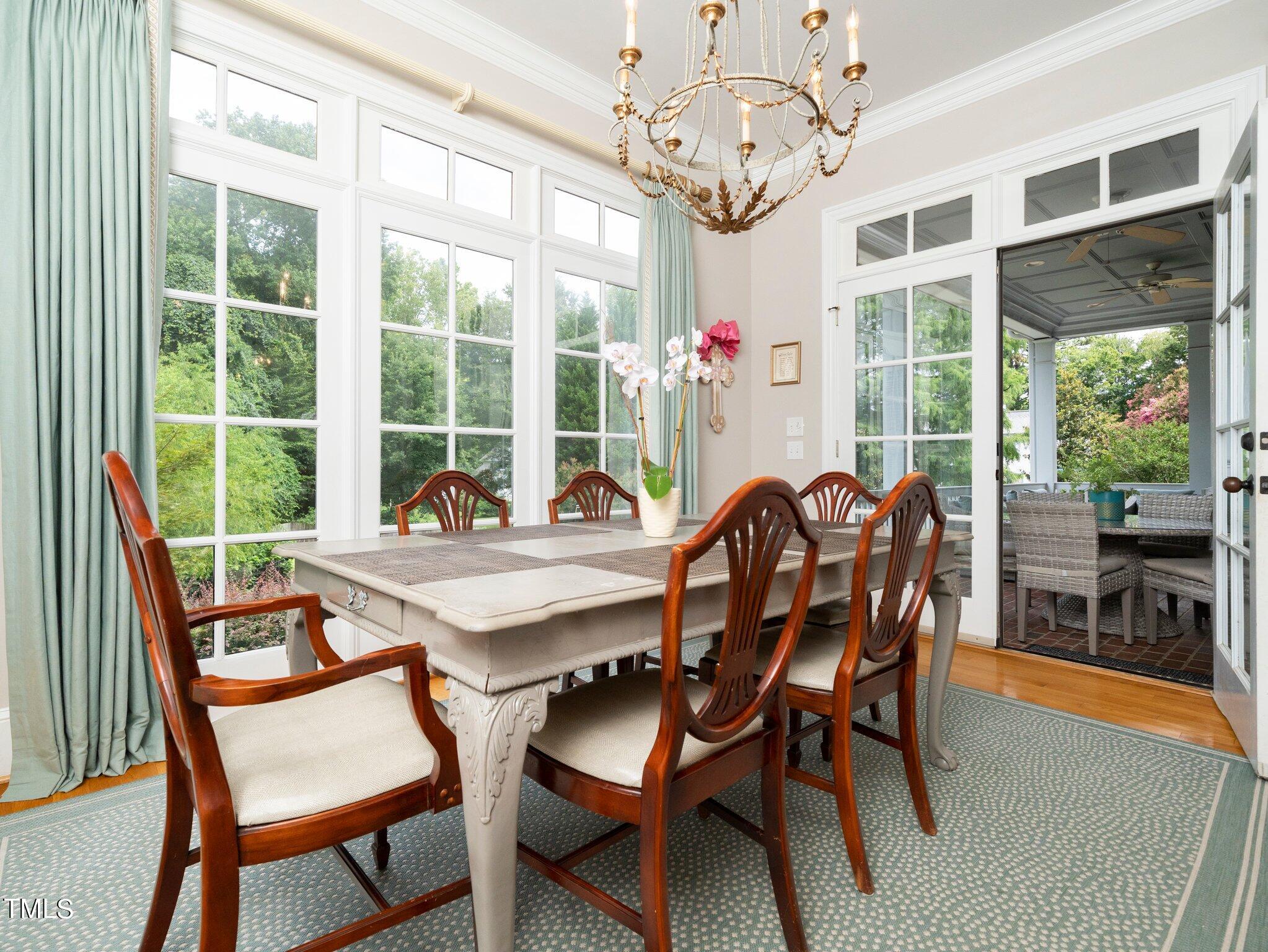 2512 Lewiswood Lane Raleigh, NC 27608 - Photo 9 of 41 a view of a dining room with furniture window and outside view