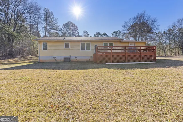a view of empty space with trees