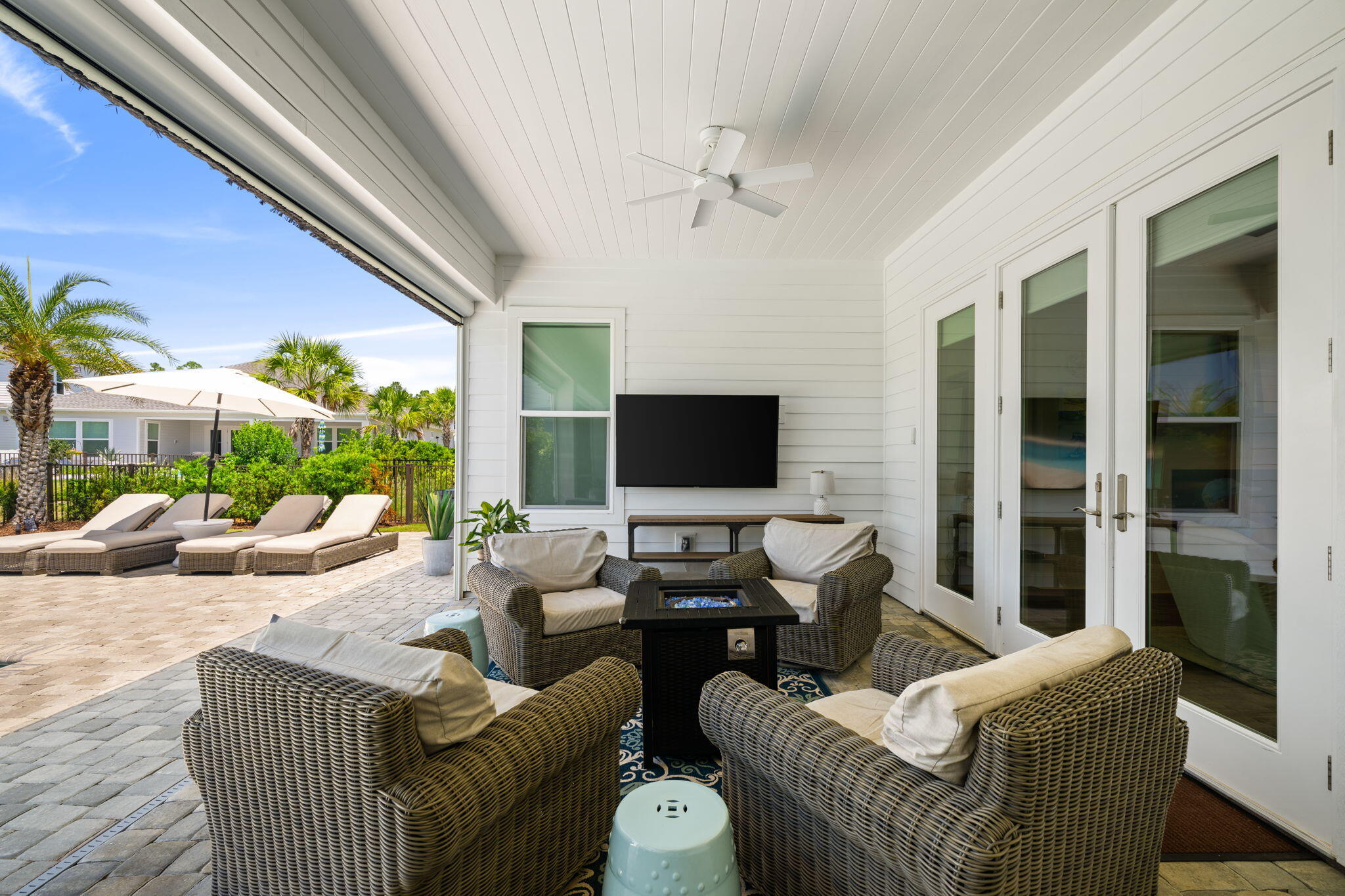 40 Tamoka Ct Inlet Beach Inlet Beach, FL 32461 - Photo 36 of 93 a living room with furniture and a flat screen tv