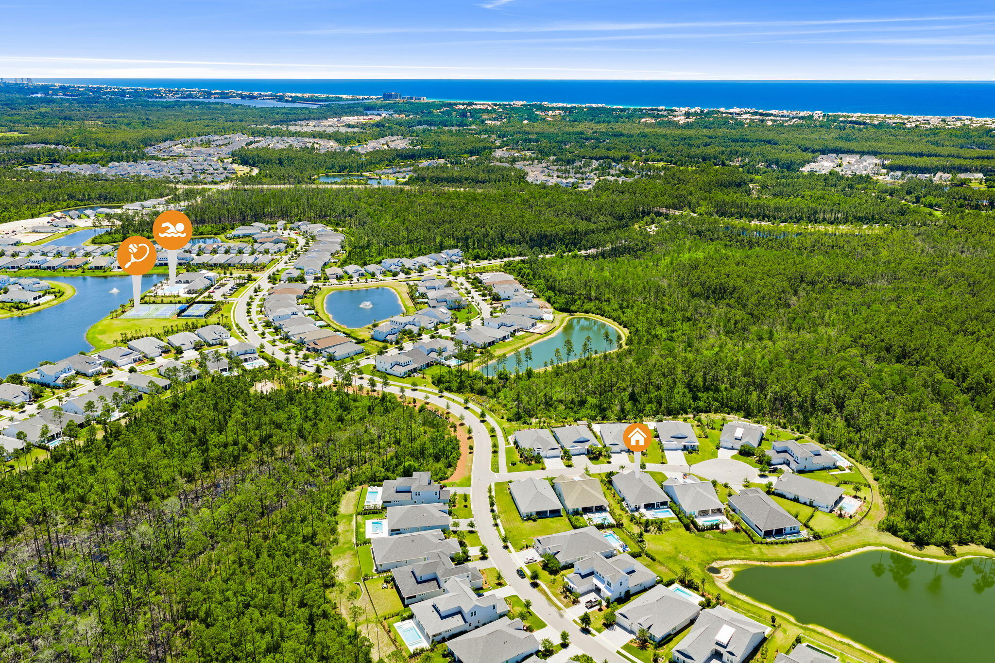 40 Tamoka Ct Inlet Beach Inlet Beach, FL 32461 - Photo 59 of 93 a view of an ocean with a garden