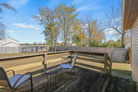 a view of porch with seating space