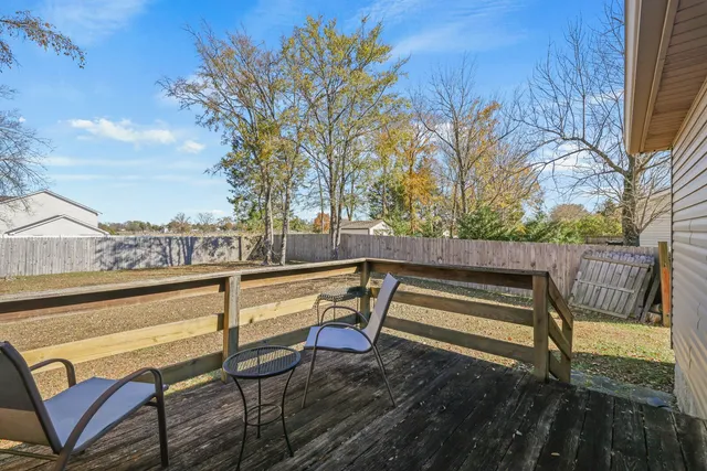 a view of porch with seating space