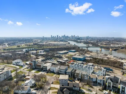 an aerial view of a city