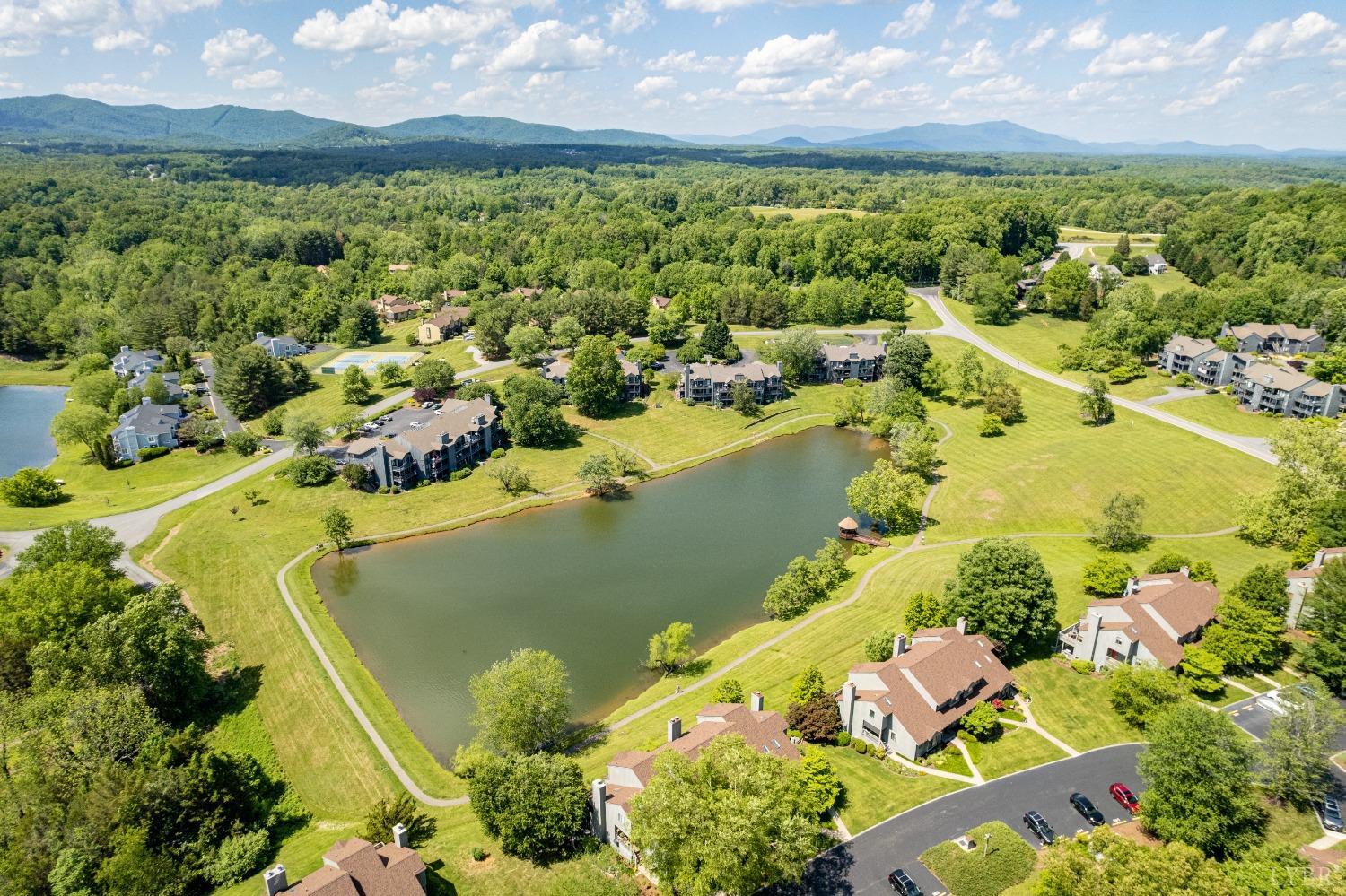2222 Deer Run Forest, VA 24551 - Photo 38 of 44 an aerial view of residential houses with outdoor space and ocean view