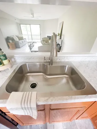 a close view of sink