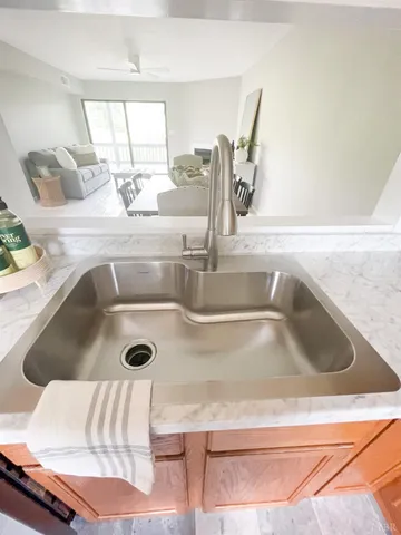 a close view of sink