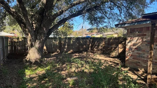 a backyard of a house