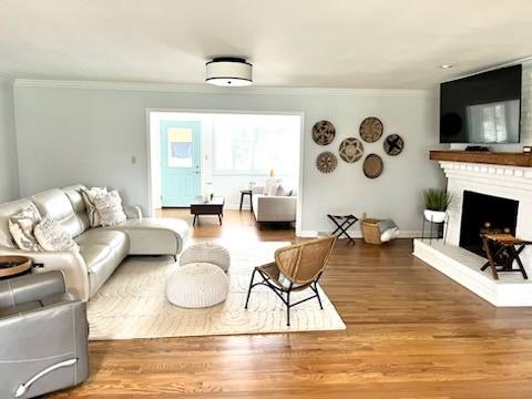1001 Lansdowne Road Charlotte, NC 28270 - Photo 3 of 17 a living room with furniture and a fireplace