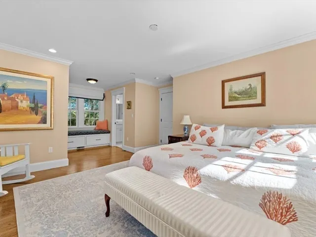 a bed room with a bed and a couch