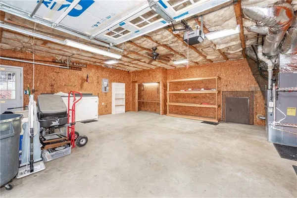 a view of a room with storage and utility room