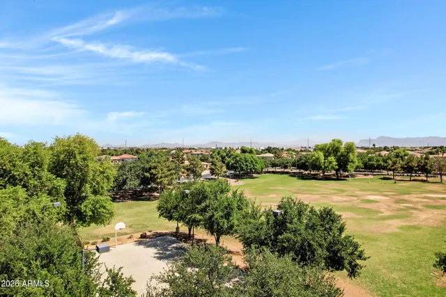 an aerial view of a city