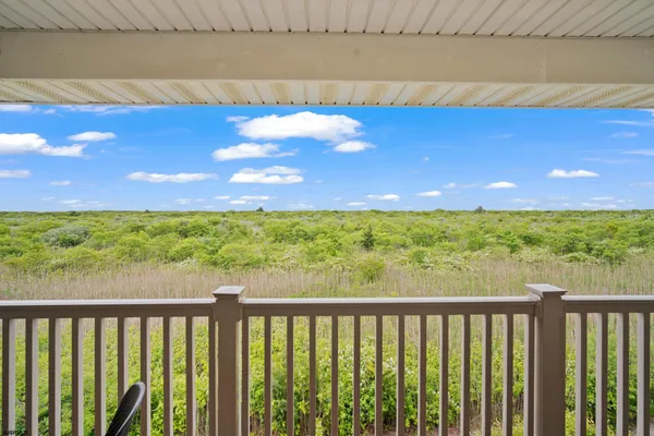 a view of sky from a balcony