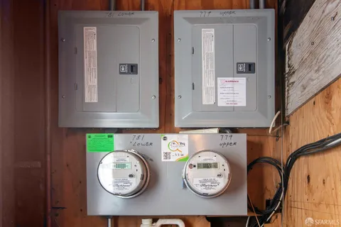 an aerial view of a house with a garden view