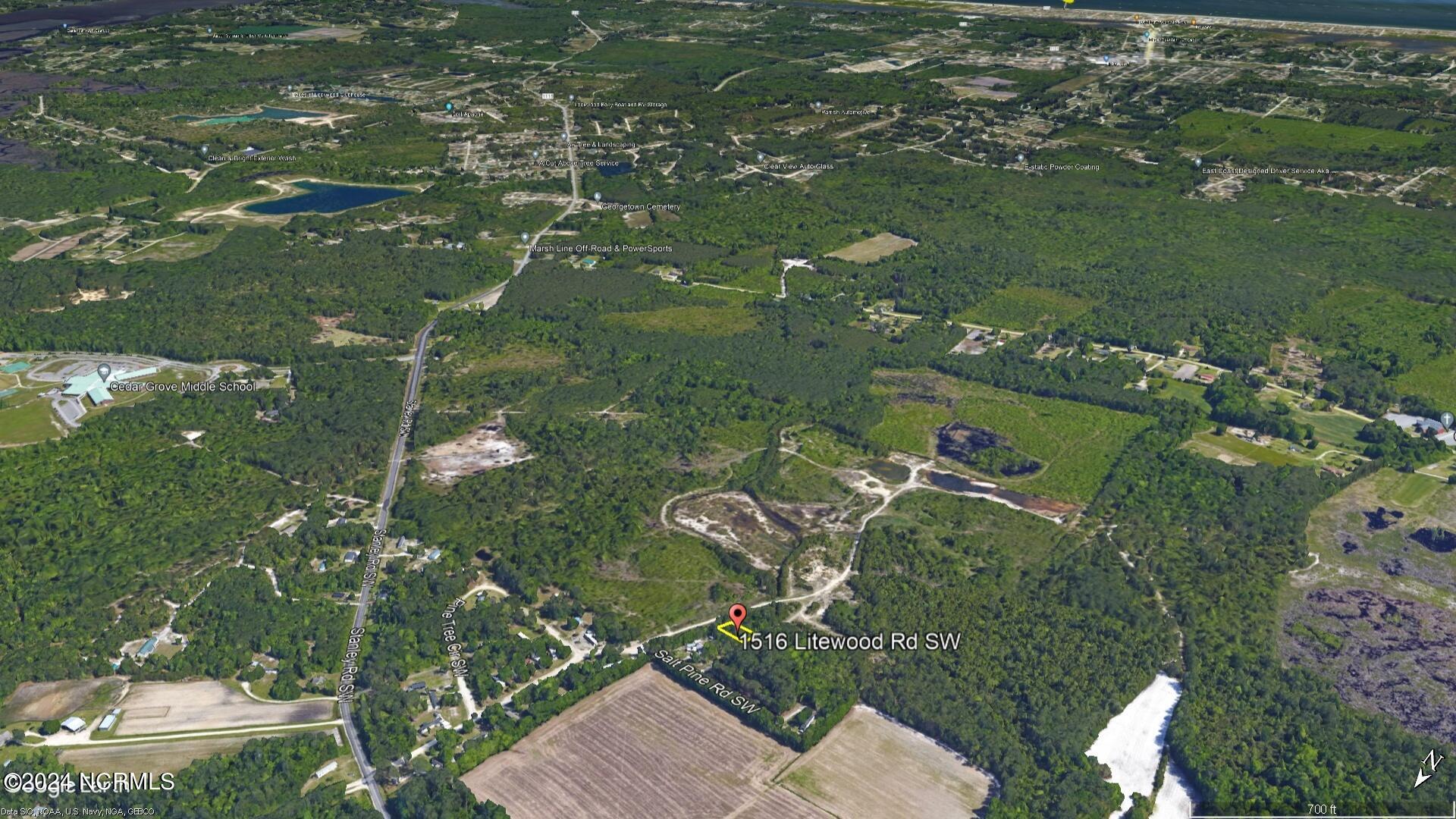 1516 Litewood Road Southwest Supply, NC 28462 - Photo 2 of 4 1516 Litewood Aerial 2