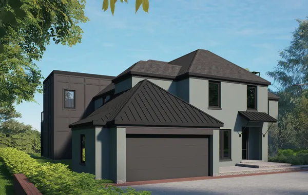 a house view with a outdoor space