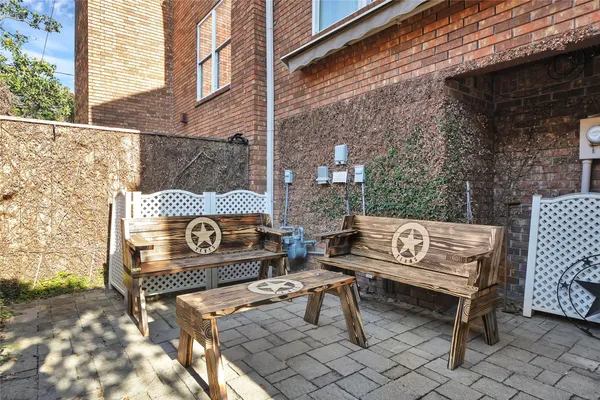 a view of a black building