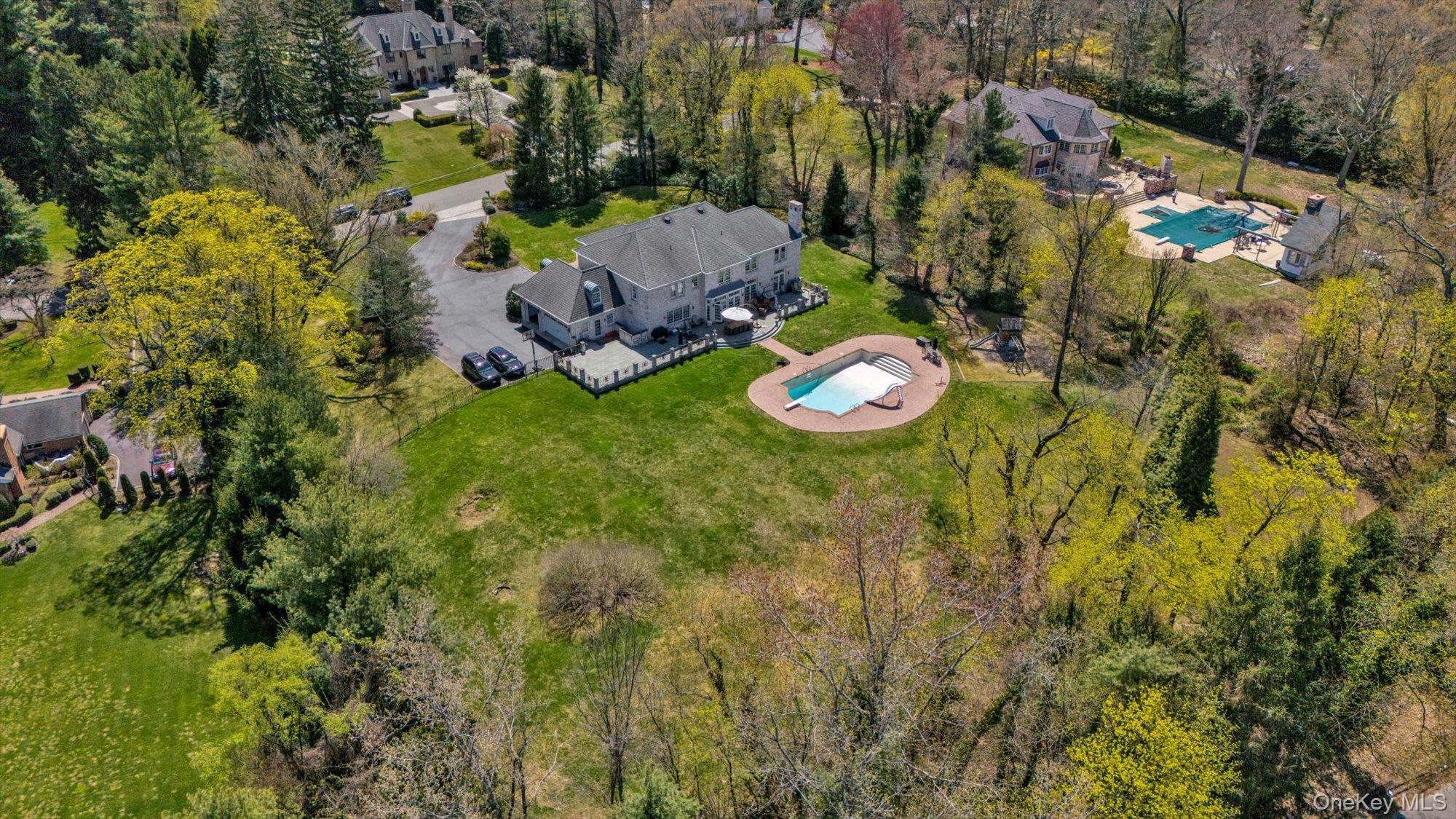 8 Norgate Road Glen Head, NY 11545 - Photo 33 of 37 an aerial view of a house with swimming pool and green space