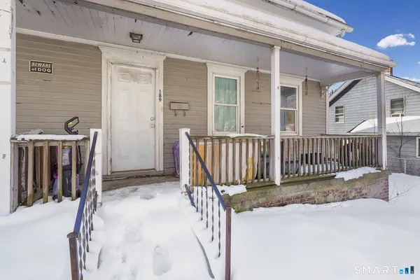 a view of a deck with a fence