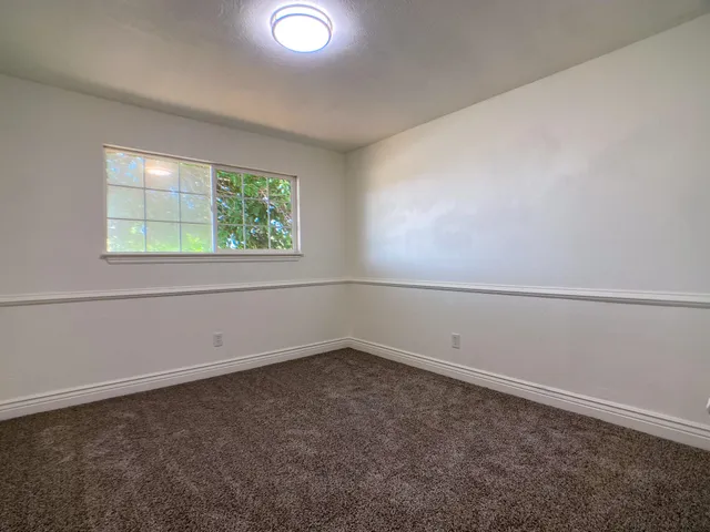 an empty room with a window