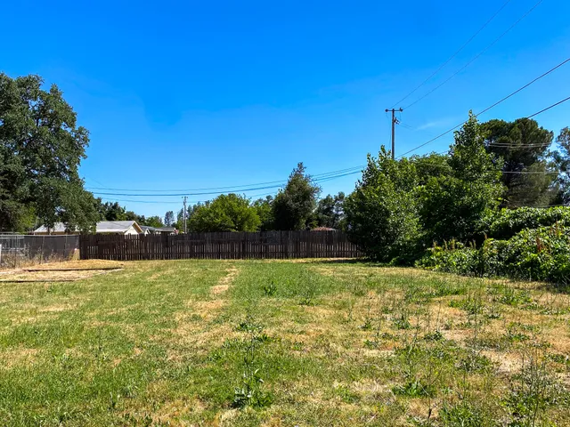 a view of a backyard