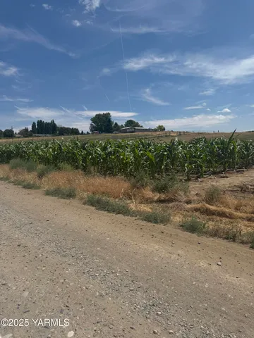 a view of a road with an ocean view