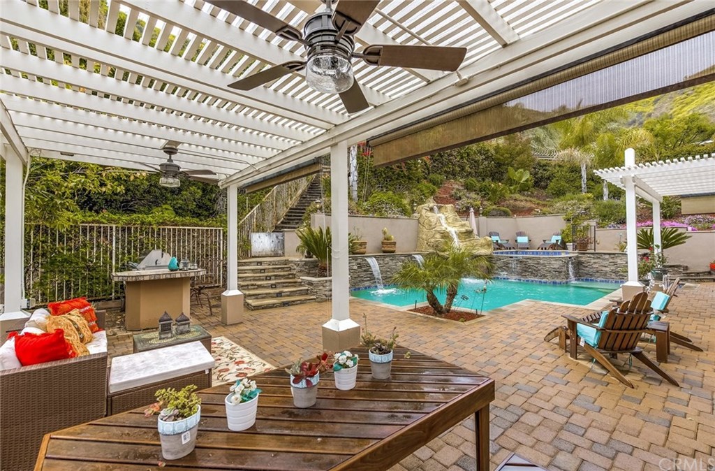 4224 San Ramon Drive Corona, CA 92882 - Photo 9 of 43 BBQ Island, patio covers with fans and lighting. Every day can be a vacation day.