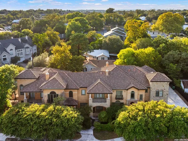 an aerial view of multiple houses