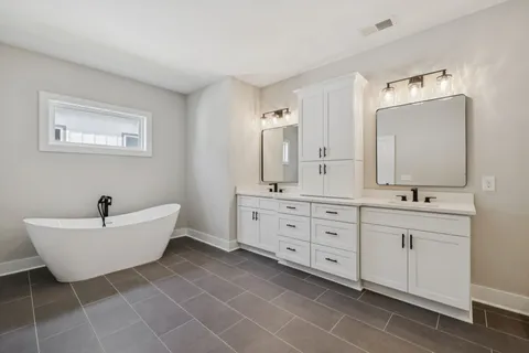 a view of a balcony with wooden floor