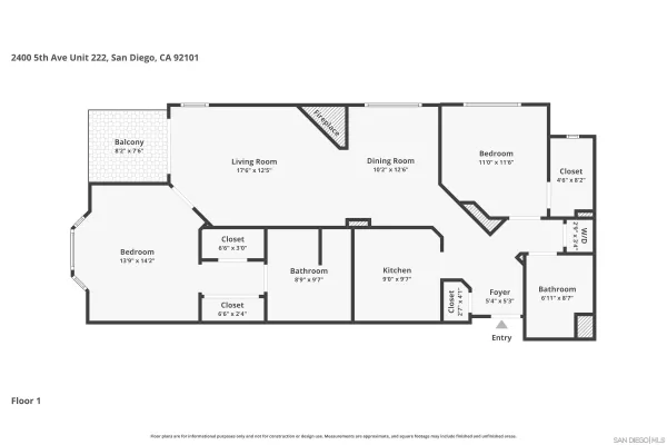 $775,000 | 2400 Fifth Avenue, Unit 222, San Diego, CA 92101