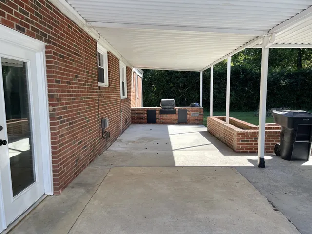 a view of a backyard with plants