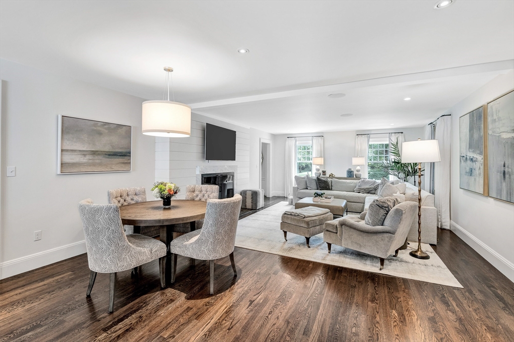 10 River Road Cohasset, MA 02025 - Photo 11 of 35 a living room with fireplace furniture and a wooden floor