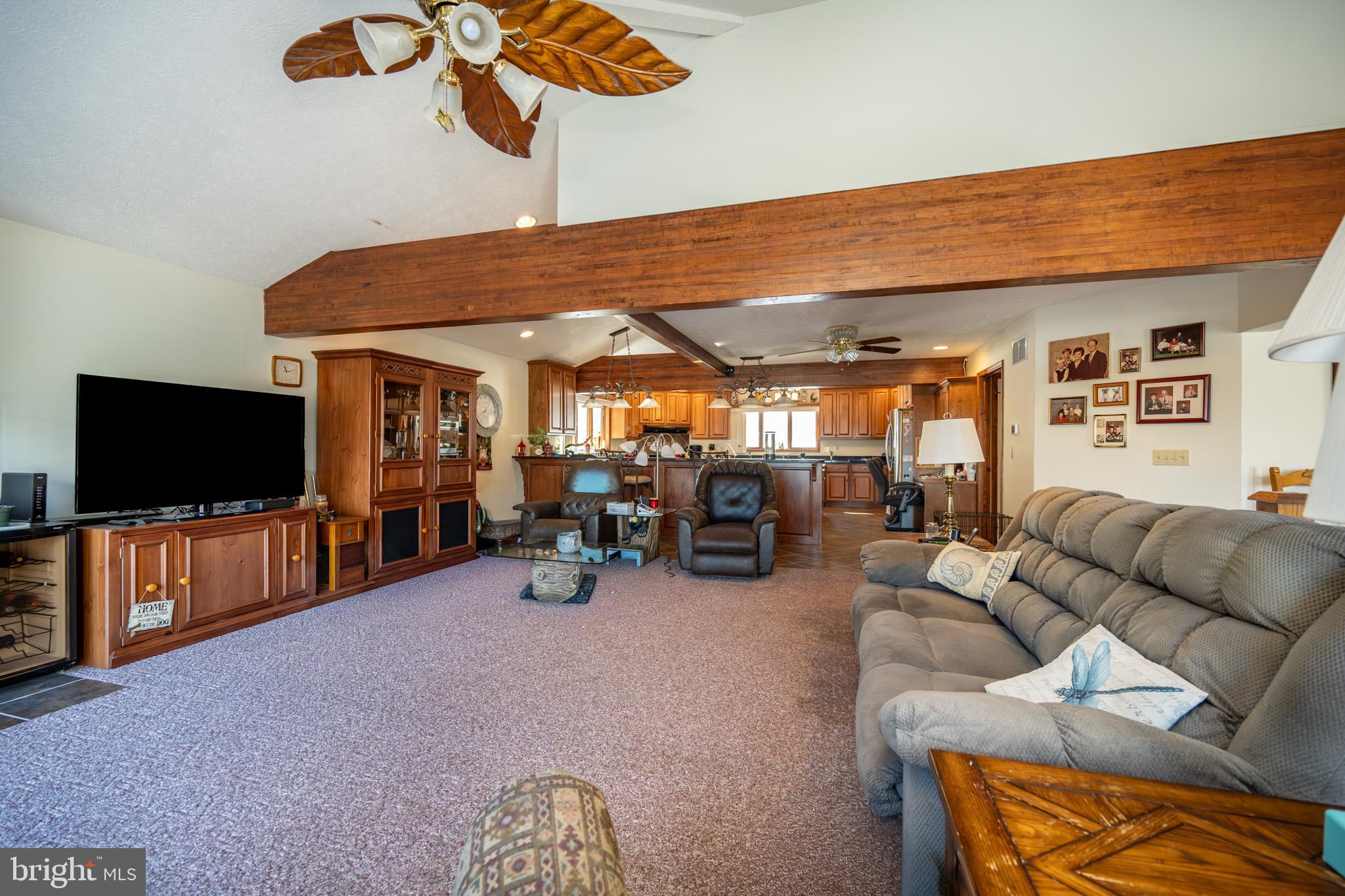 815 Chadderton School Road Oakland, MD 21550 - Photo 30 of 110 a view of a livingroom with furniture and a flat screen tv