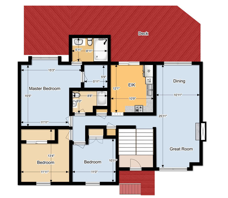 5511 Castle Rock Road Roanoke, VA 24018 - Photo 33 of 34 Upper-Level-Floor-Plan