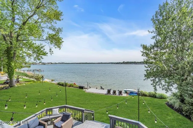 a view of a roof deck with couches