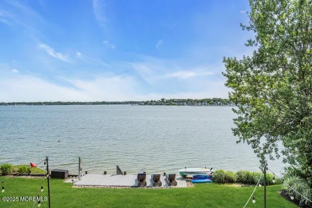 a view of a field with an outdoor space