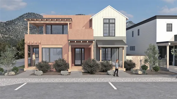 a front view of a house