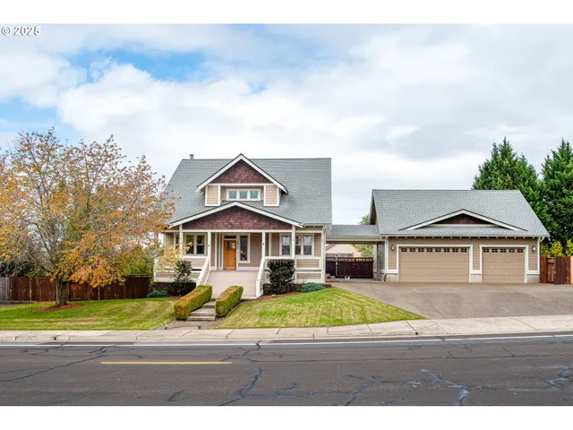 a house with trees in front of it