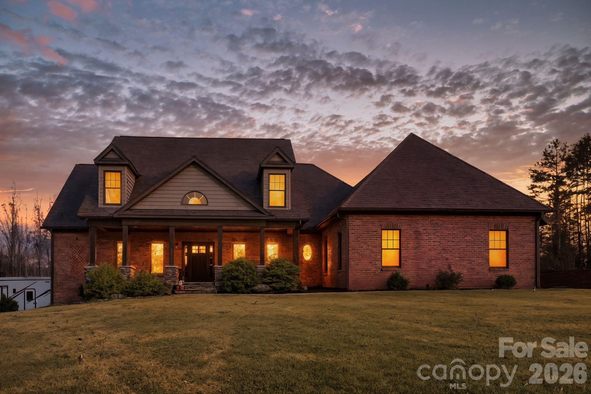 a front view of a building