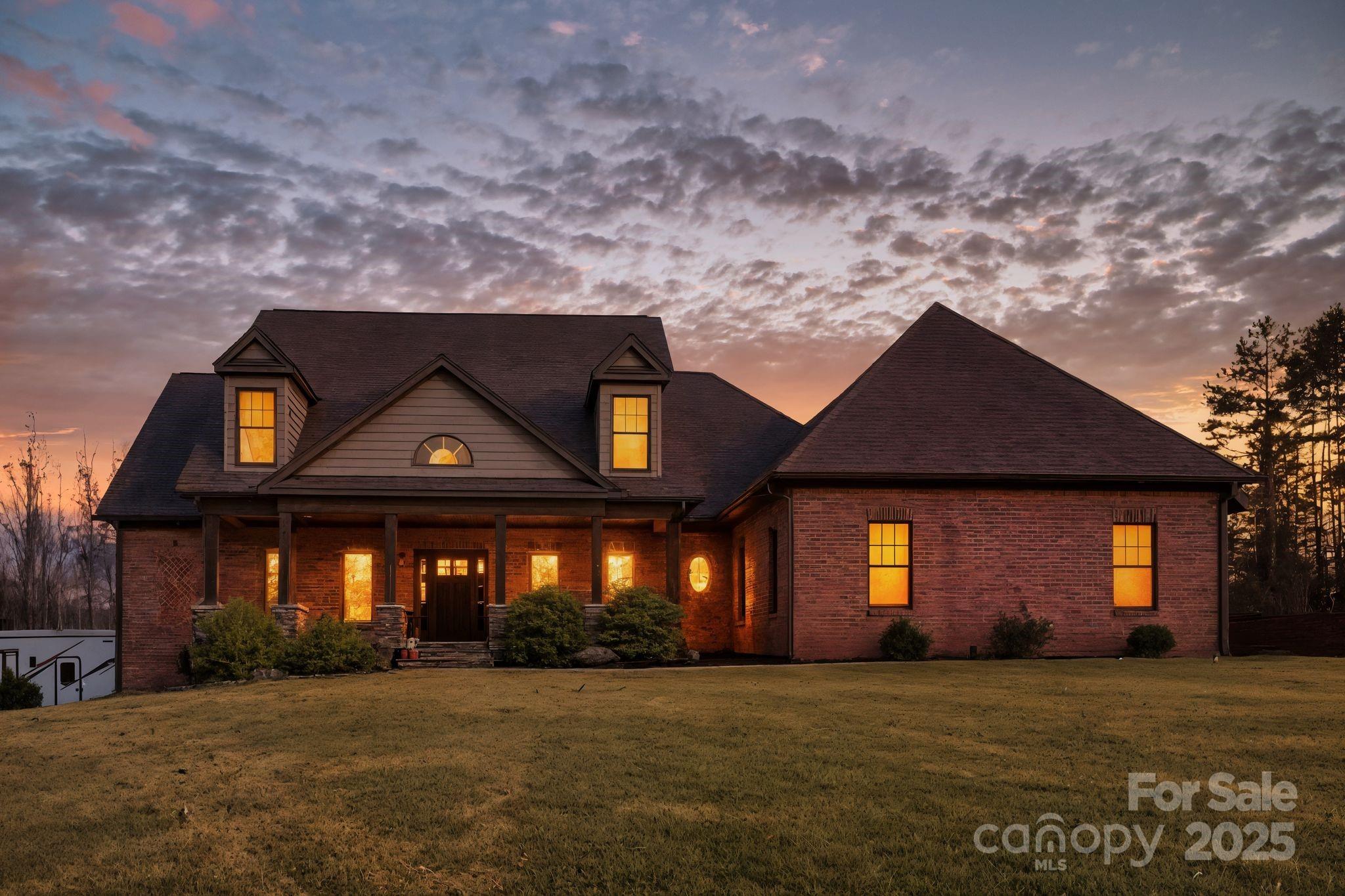 a front view of a building