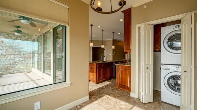 a view of an empty room and window