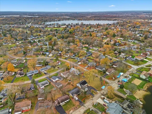 an aerial view of multiple house