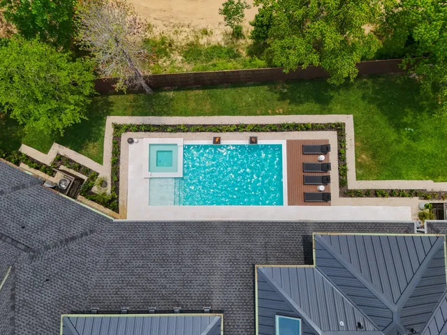a view of a lake with a building in the background