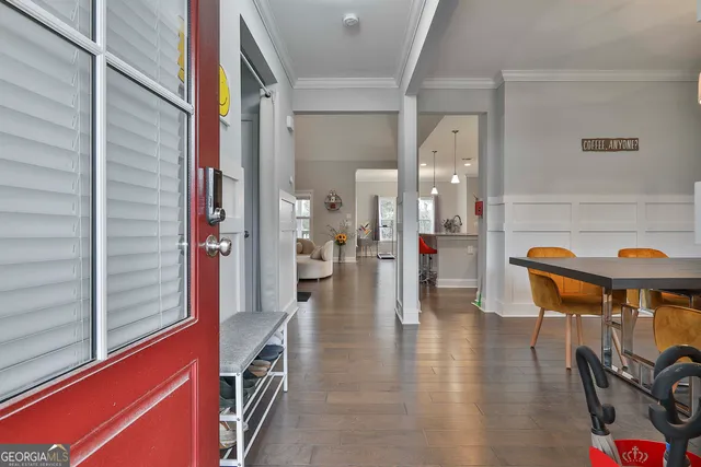 a view of livingroom with furniture and wooden floor