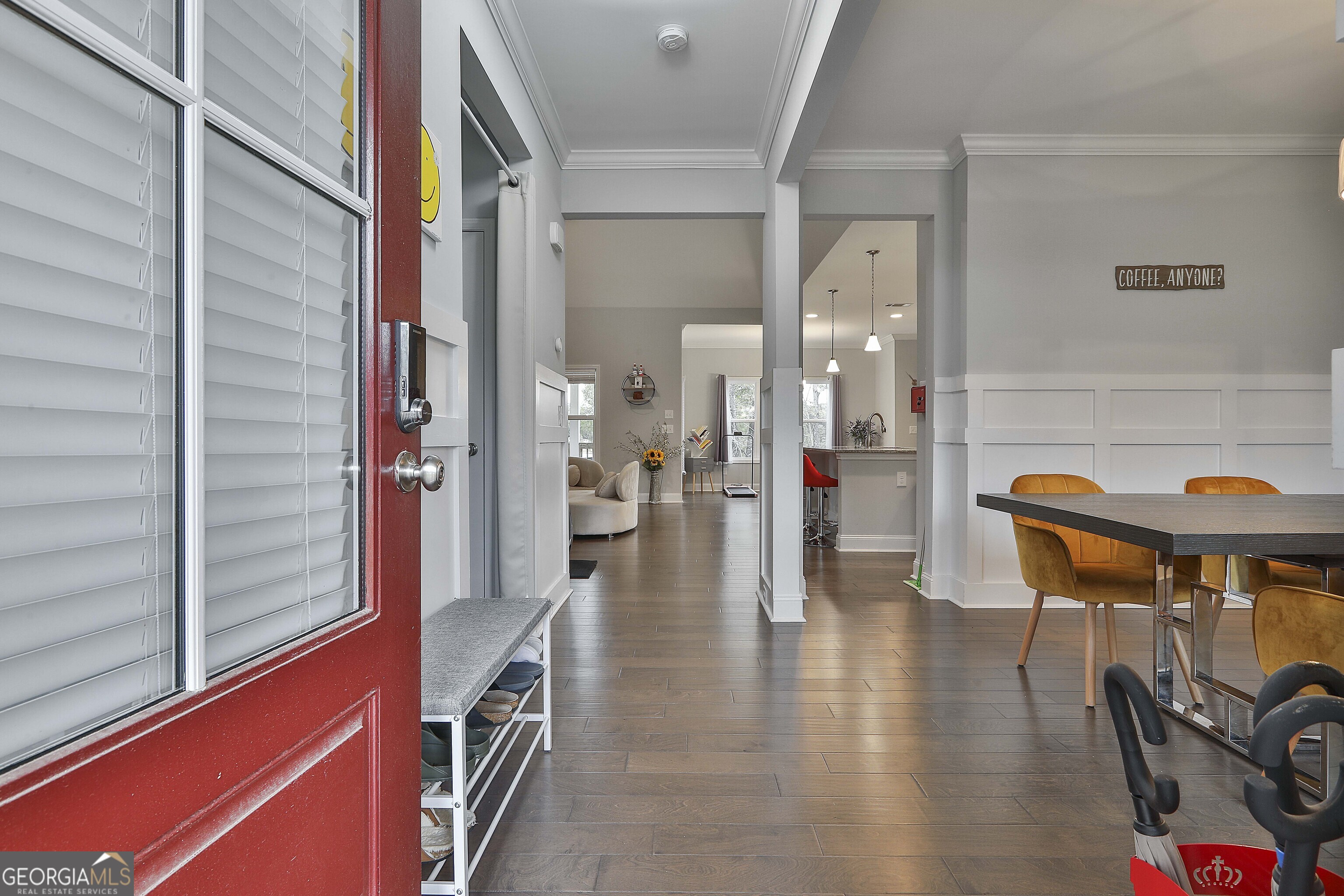 405 Lakeview Way LaGrange, GA 30241 - Photo 5 of 54 a view of a hallway with wooden floor and furniture
