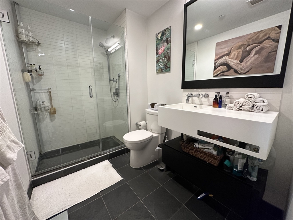 319 A Street, Unit 305 Boston, MA 02210 - Photo 7 of 11 a bathroom with a sink a toilet and shower