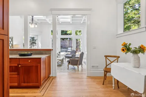 a view of an entryway with staircase